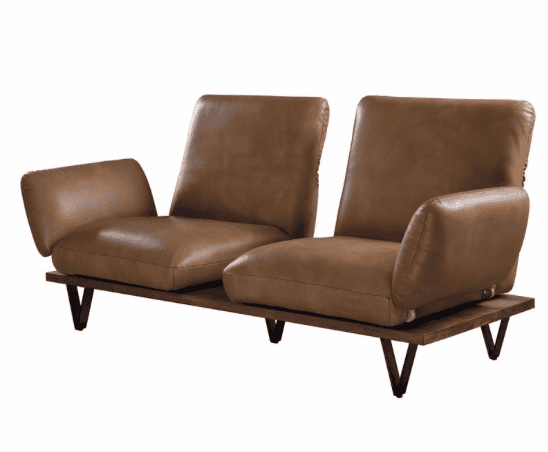 Narech Sofa with Swivel in Nutmeg Top Grain Leather - Image 4