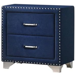 Melody Blue Velvet Nightstand