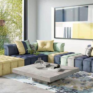 Divani Casa Dubai - The Second- Modern Modular Fabric Sectional Sofa