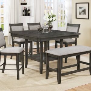 FULTON GREY COUNTER HEIGHT DINING ROOM SET