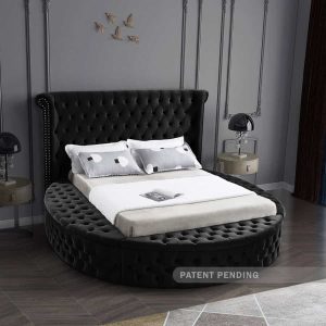 Luxus Black Velvet Full Bed