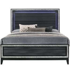 Haiden Black LED King Size Bed