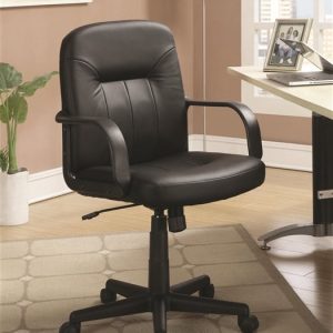 Black Vinyl Office Chair