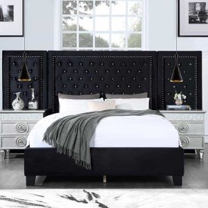 Damazy Black King Bed