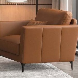 Tussio Tan Italian Leather Chair