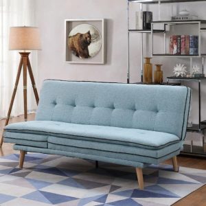 Savilla Blue Linen Futon