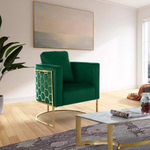 Case Green Velvet Chair