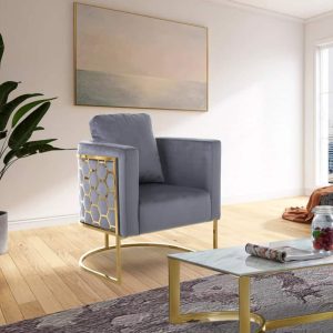 Casa Grey Velvet Chair