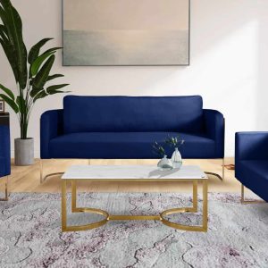 Casa Blue Velvet Living Room Set