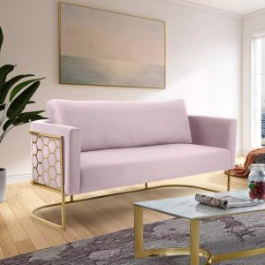 Casa Pink Velvet Sofa