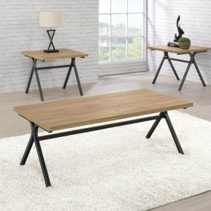 3-piece Trestle Occasional Table Set