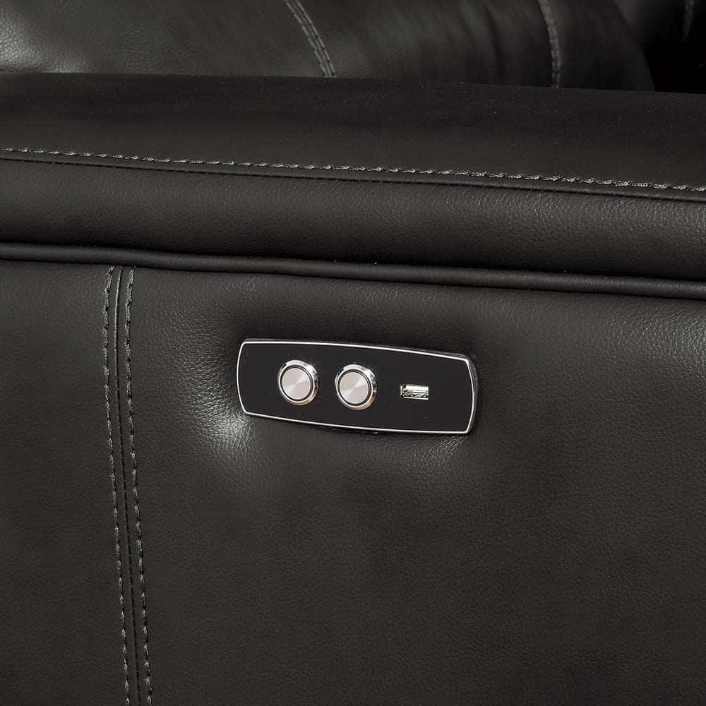 Saul Black Power Reclining Sectional Sofa - Image 2