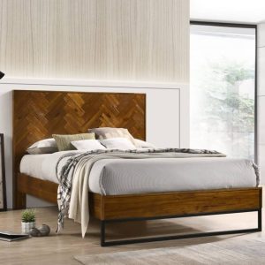 Queen Reed Wood Bed