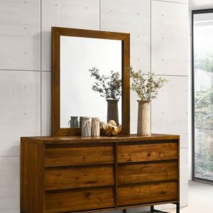 Reed Wood Dresser & Mirror