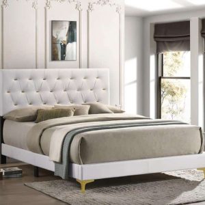 Kendall White King Size Bed