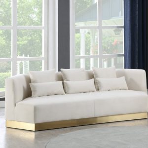 Marquis Cream Velvet Sofa