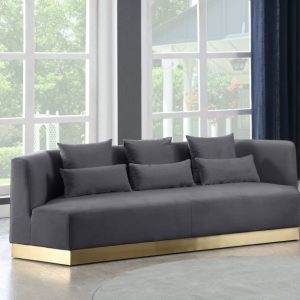 Marquis Grey Velvet Sofa