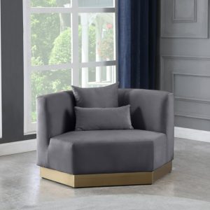 Marquis Grey Velvet Chair