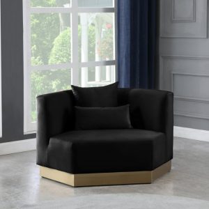 Marquis Black Velvet Chair