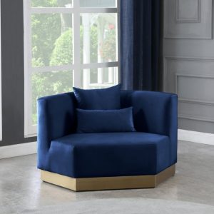 Marquis Navy Blue Velvet Chair