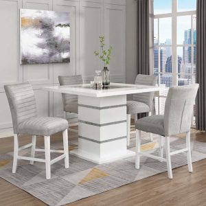Elizaveta 5 Pc Counter Height Table Set