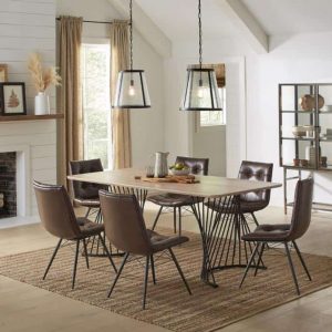 Altus Swirl Base 5 Piece Dining Table Set