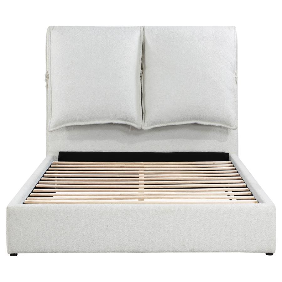 Gwendoline Upholstered Queen Platform Bed with Pillow Headboard - Image 2