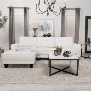 Caspian Upholstered Curved Arms Sectional Sofa