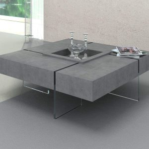Modern Faux Concrete Floating Coffee Table