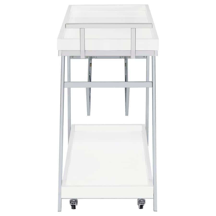 Modern White Bar Cart - Image 3