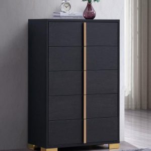 Marceline 5-drawer Chest Black