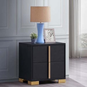 Marceline 2-drawer Nightstand Black