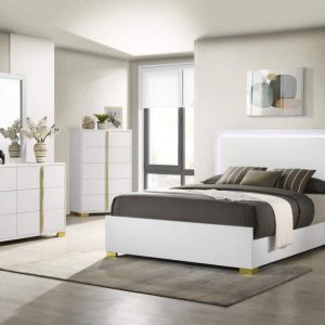Marceline White LED Bed Room Collection