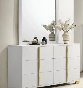 Marceline 6-drawer Dresser & Mirror White