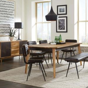 Partridge 7-piece Rectangular Dining Set Natural Espresso