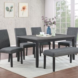 Grey 6 PC Dining Room Set