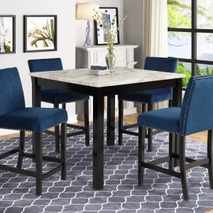 LENNON Royal Blue 5 Pc Dining Room Set