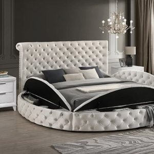 BRIGITTE White King BED FRAME