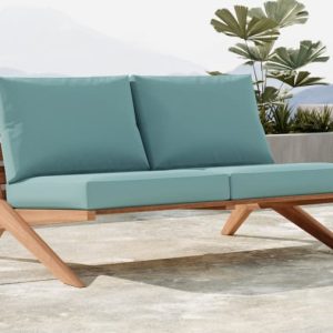 Tahiti Water Resistant Blue Fabric Outdoor Sofa
