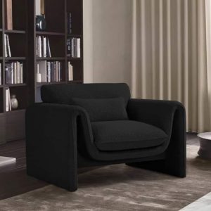 Stylus Boucle Black Fabric Chair