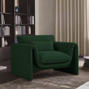 Stylus Boucle Green Fabric Chair