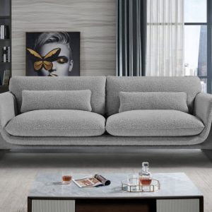 Stylus Boucle Grey Fabric Sofa