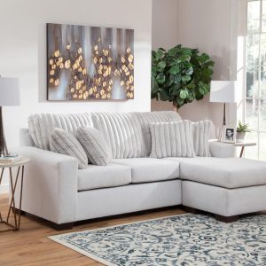 Mondo Grey Velvet Reversible Sofa Chaise