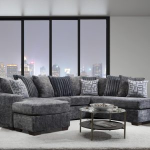 Galactic Charcoal Velvet Sectional