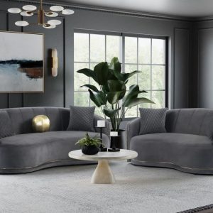 Brookside Velvet Sofa & Love Seat