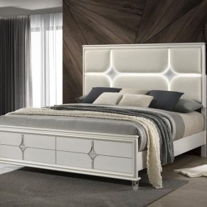 Olivia California King Panel Bed LED