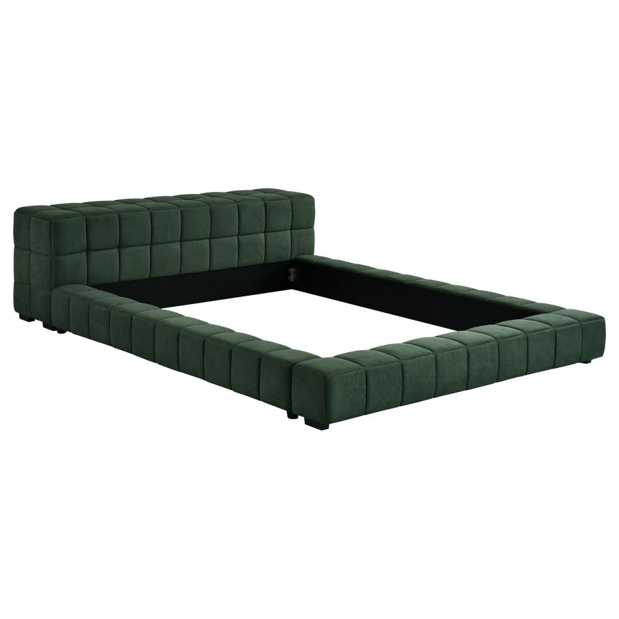 Trinity Green Upholstered Full Platform Bed - Image 2