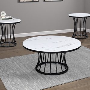 Hadley Faux Marble Top Coffee Table Set