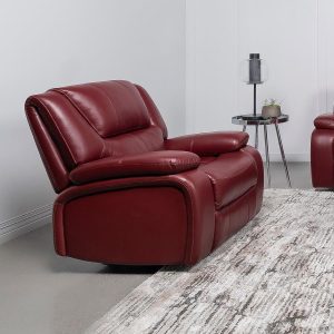 Camila Red Leatherette Recliner