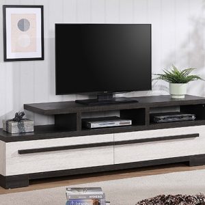 Remington White/ Black TV Stand